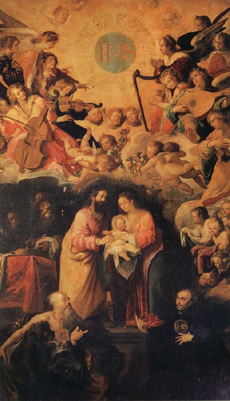 ROELAS, Juan de las Adoration of the Name of Fesus Germany oil painting art
